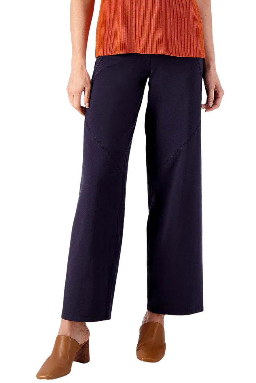 Women with Control Pet Tummy Control Wide Leg Pants Navy - Regular